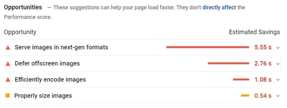 PageSpeed Optimization Opportunities